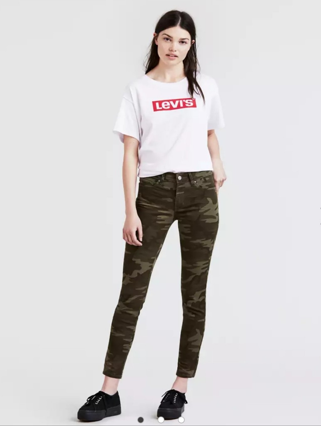 Levi's Women's Camo Skinny High Rise Jeans - Olive Green